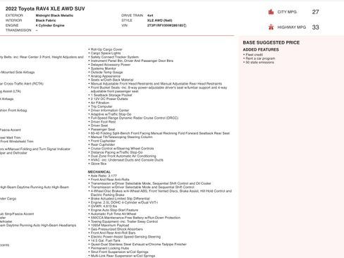 Used 2022 Toyota RAV4 XLE image 2