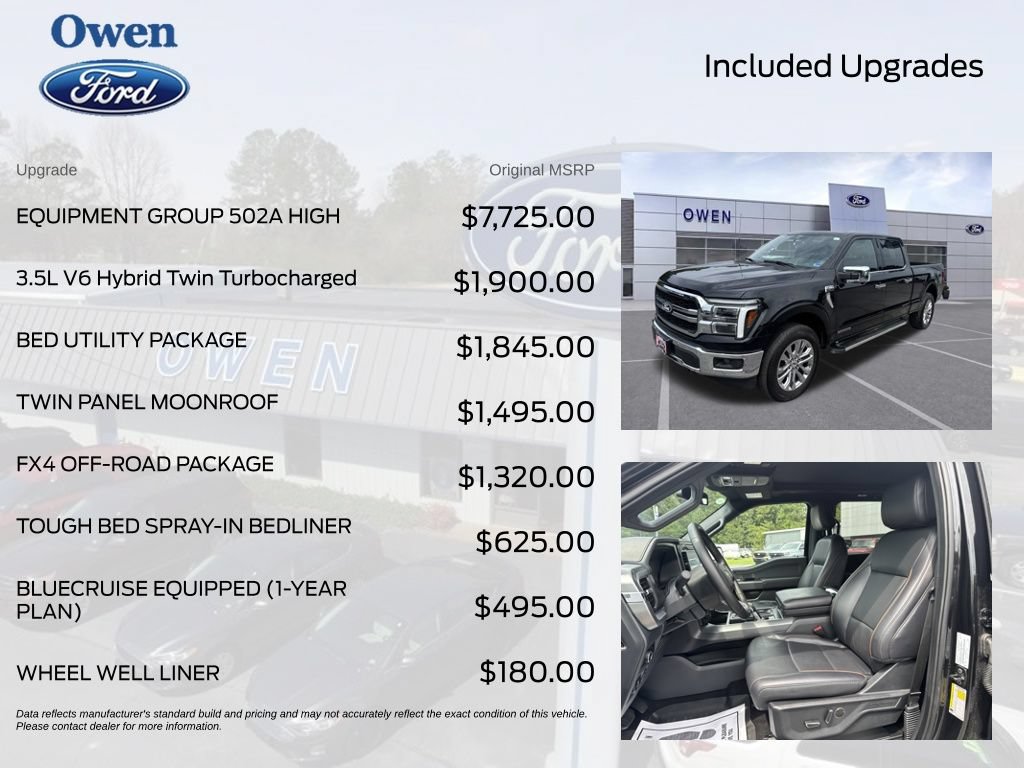 Used 2025 Ford F150 Lariat w/ Equipment Group 502A High AWD/4WD image 4