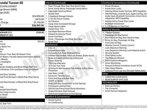 Used 2020 Hyundai Tucson SE w/ Cargo Package AWD/4WD image 5