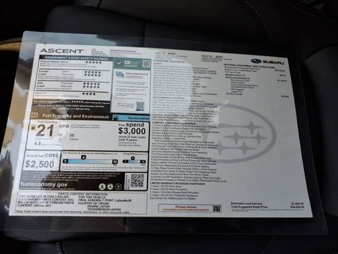 New 2025 Subaru Ascent Touring image 40