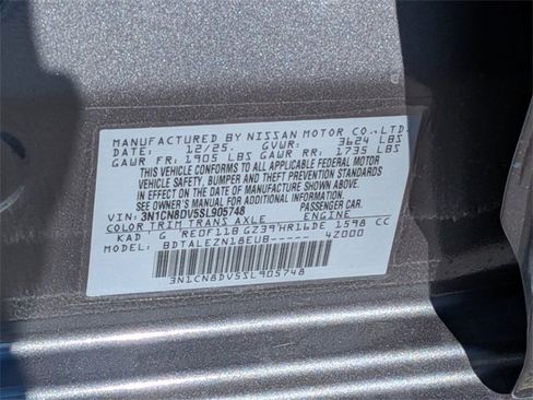 New 2025 Nissan Versa S w/ Trunk Package image 32