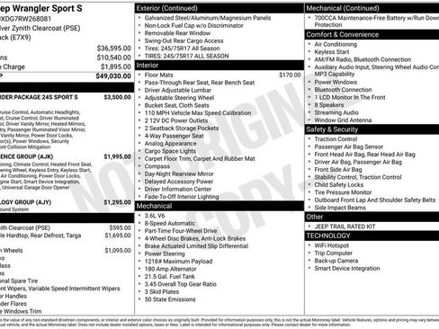 Used 2024 Jeep Wrangler Unlimited Sport AWD/4WD image 1