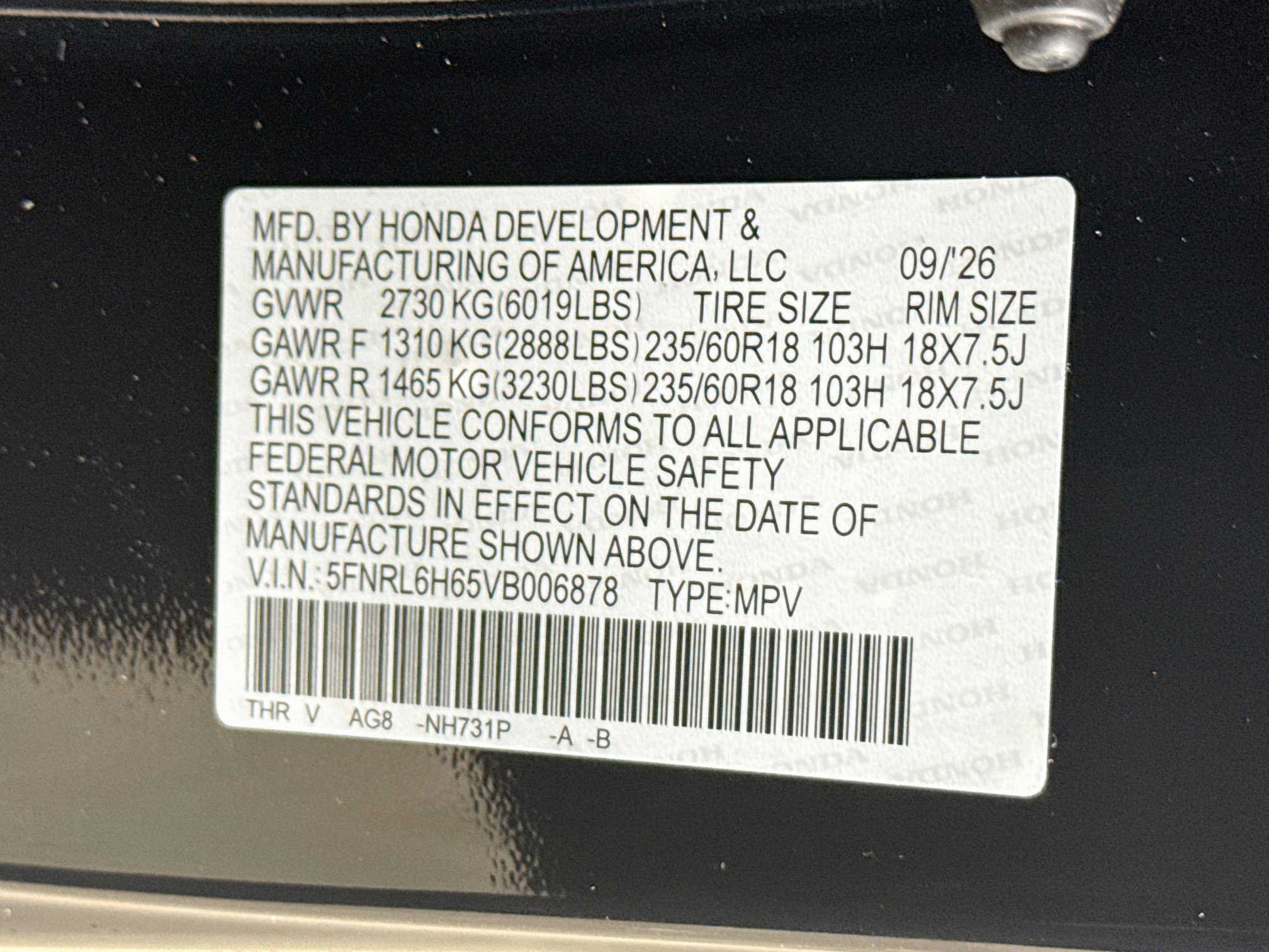 New 2027 Honda Odyssey EX-L image 39