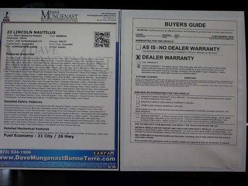 Used 2023 Lincoln Nautilus Reserve image 20