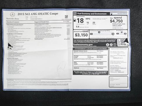 Used 2015 Mercedes-Benz S 63 AMG 4MATIC Coupe image 47