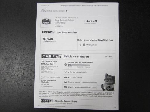 Used 2014 Honda Civic Natural Gas image 33