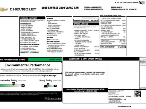 New 2026 Chevrolet Express 2500 w/ Enhanced Convenience Package RWD image 4