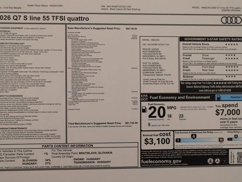 New 2026 Audi Q7 3.0T Prestige image 39