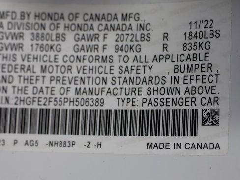 Used 2023 Honda Civic Sport image 27