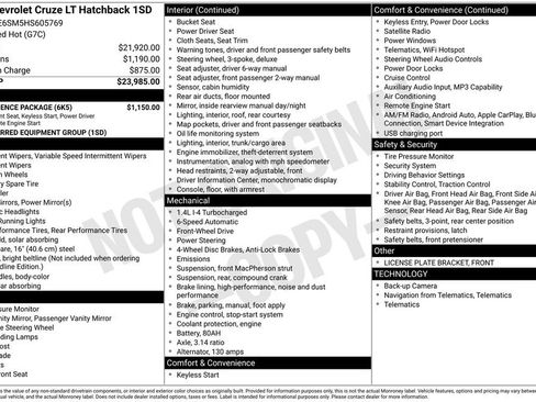 Used 2017 Chevrolet Cruze LT w/ Convenience Package image 2