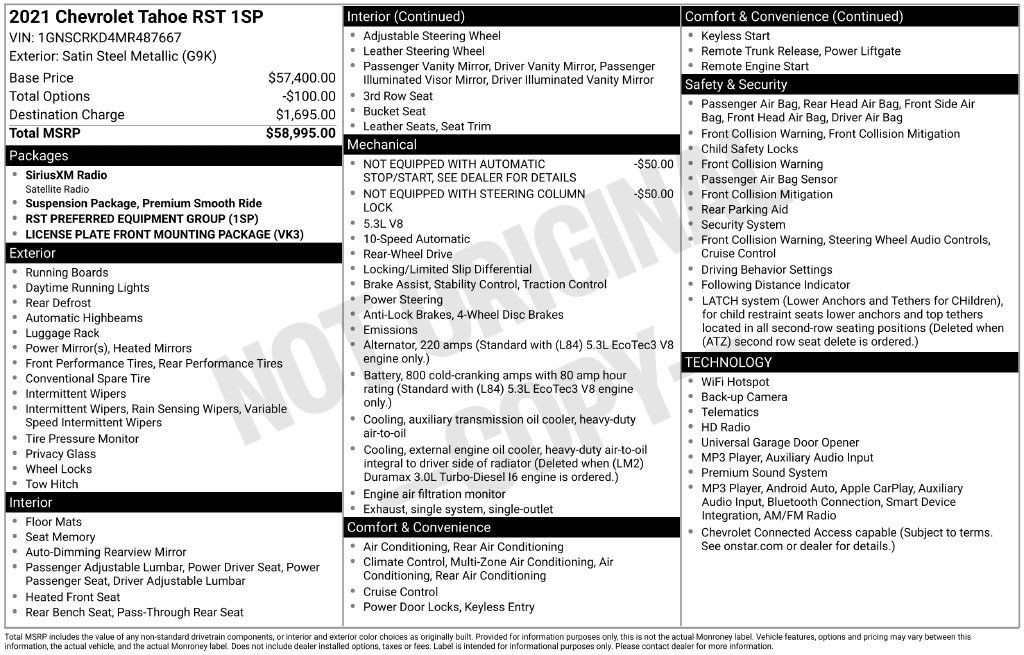 Used 2021 Chevrolet Tahoe RST RWD image 5