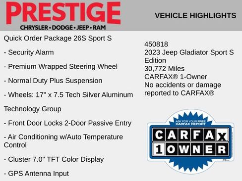 Used 2023 Jeep Gladiator Sport image 4