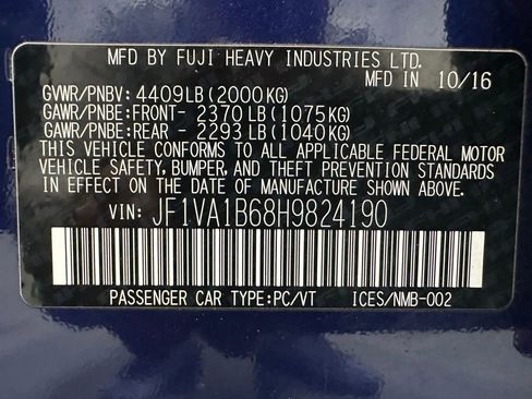 Used 2017 Subaru WRX image 11