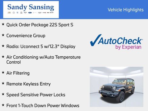 Used 2024 Jeep Wrangler Unlimited Sport AWD/4WD image 8