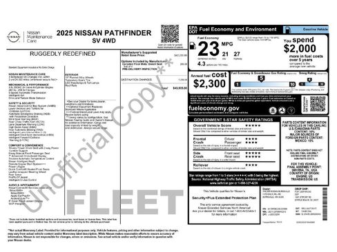 Used 2025 Nissan Pathfinder SV AWD/4WD image 2