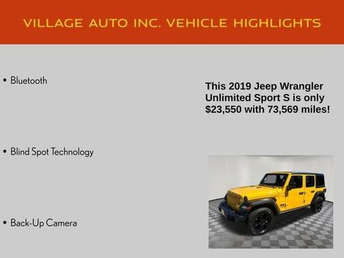 Used 2019 Jeep Wrangler Unlimited Sport w/ Technology Group AWD/4WD image 14