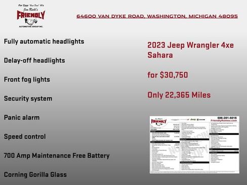 Used 2023 Jeep Wrangler Unlimited Sahara w/ Cold Weather Group AWD/4WD image 8