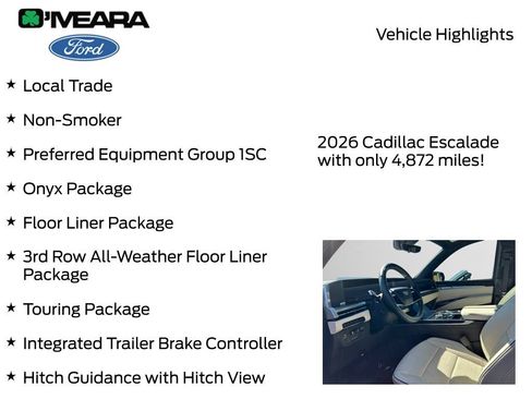 Used 2026 Cadillac Escalade Sport w/ LPO, ONYX Package AWD/4WD image 8