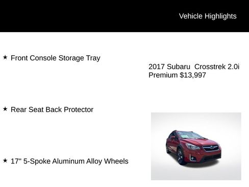 Used 2017 Subaru Crosstrek 2.0i Premium w/ Special Edition image 8