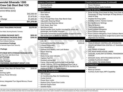 Used 2021 Chevrolet Silverado 1500 Custom w/ Custom Max Trailering Package AWD/4WD image 6