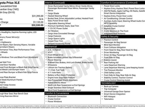 Used 2024 Toyota Prius XLE FWD image 7