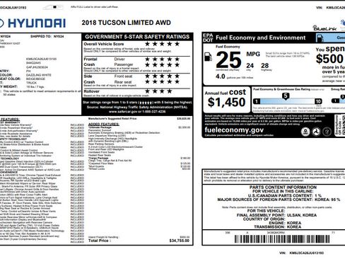 Used 2018 Hyundai Tucson Limited w/ Ultimate Package 02 AWD/4WD image 4