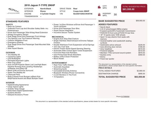 Used 2018 Jaguar F-TYPE Base image 11