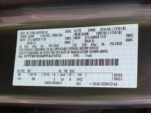 Used 2023 Ford F150 Lariat w/ Equipment Group 502A High AWD/4WD image 53
