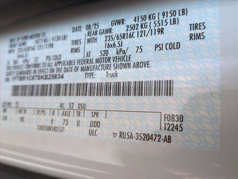 New 2025 Ford Transit 250 148 Medium Roof w/ Load Area Protection Package image 17