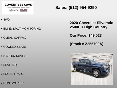 Used 2020 Chevrolet Silverado 2500 High Country w/ Z71 Off-Road Package AWD/4WD image 7