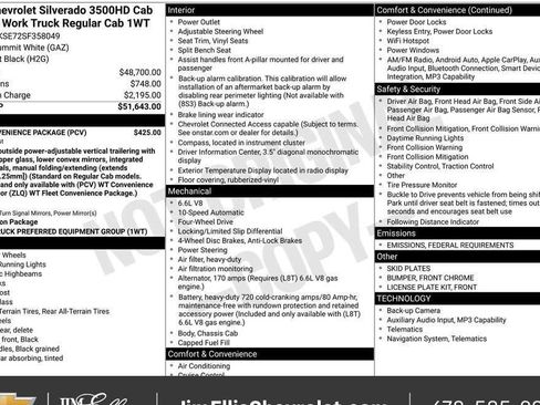 New 2025 Chevrolet Silverado 3500 W/T w/ WT Convenience Package AWD/4WD image 4