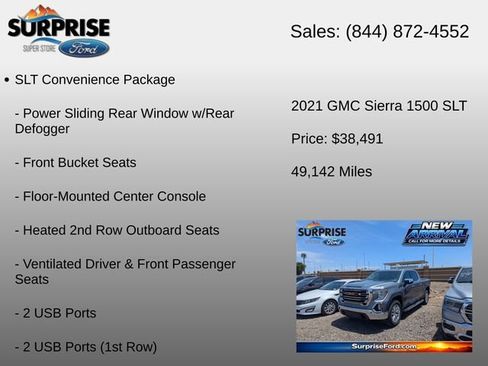 Used 2021 GMC Sierra 1500 SLT w/ SLT Premium Package AWD/4WD image 19