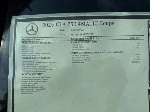 New 2025 Mercedes-Benz CLA 250 4MATIC image 13