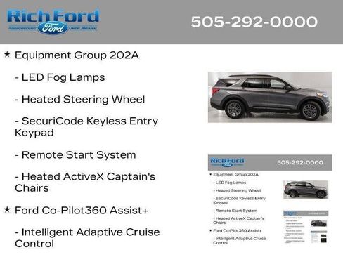 Certified 2024 Ford Explorer XLT w/ Equipment Group 202A RWD image 31