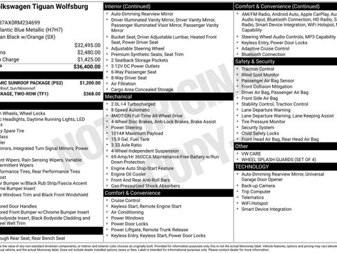 Used 2024 Volkswagen Tiguan Wolfsburg Edition w/ Panoramic Sunroof Package image 1