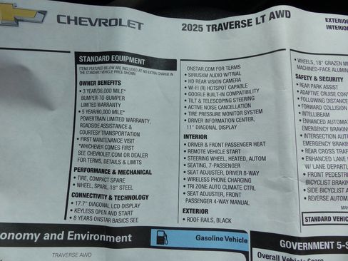 Used 2025 Chevrolet Traverse LT w/ LPO, Floor Liner Package AWD/4WD image 53