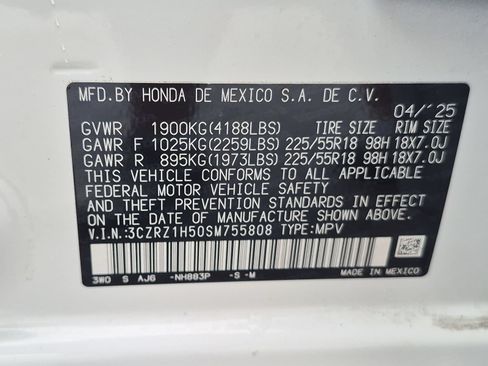 Certified 2025 Honda HR-V Sport image 22