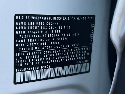 Used 2018 Volkswagen Tiguan SEL w/ 3rd Row Seat Package AWD/4WD image 59