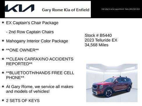 Used 2023 Kia Telluride EX w/ EX Captain's Chair Package AWD/4WD image 6