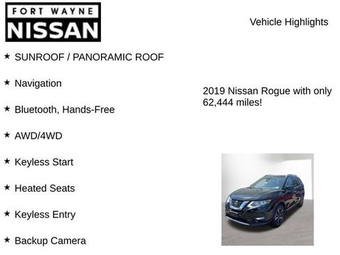 Used 2019 Nissan Rogue SL w/ Premium Package AWD/4WD image 7