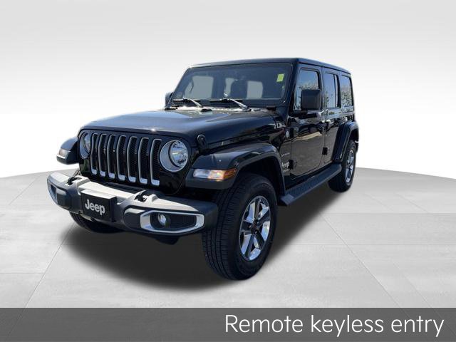 Used 2019 Jeep Wrangler Unlimited Sahara w/ Uconnect 4C Nav & Sound Group AWD/4WD image 3