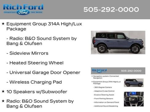 Certified 2024 Ford Bronco Outer Banks AWD/4WD image 80