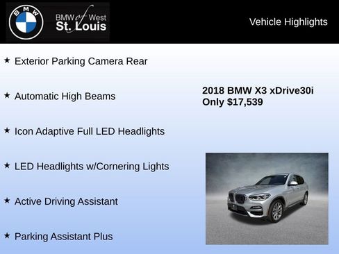 Used 2018 BMW X3 xDrive30i image 32
