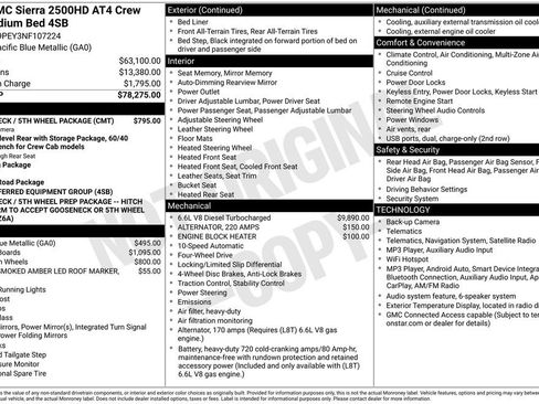 Used 2022 GMC Sierra 2500 AT4 w/ Gooseneck/5TH Wheel Package AWD/4WD image 2
