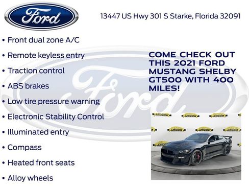 Used 2021 Ford Mustang Shelby GT500 w/ Carbon Fiber Track Pack RWD image 5