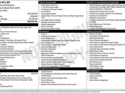 New 2026 Kia K5 LXS image 28