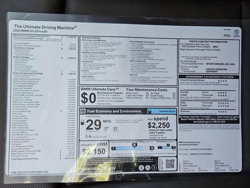 New 2026 BMW X3 xDrive30 image 20