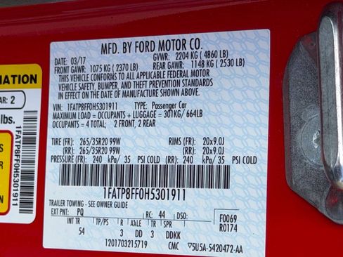 Used 2017 Ford Mustang GT Premium w/ Equipment Group 401A RWD image 56
