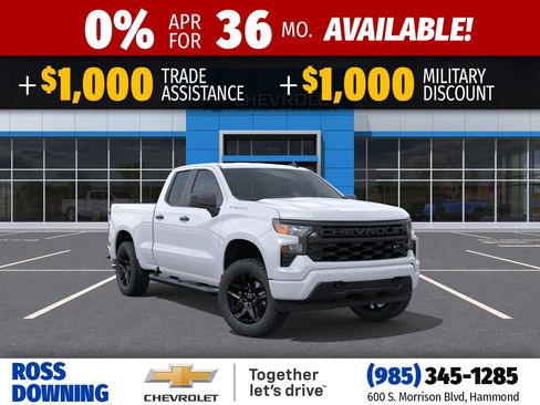 New 2026 Chevrolet Silverado 1500 Custom w/ Turbomax Blackout Package AWD/4WD image 1