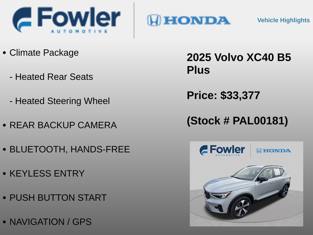Used 2025 Volvo XC40 B5 Plus AWD/4WD image 4
